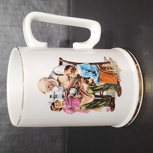 Norman Rockwell's "The Toy Maker" collectible mug, 4.5" H, Holds 12 oz